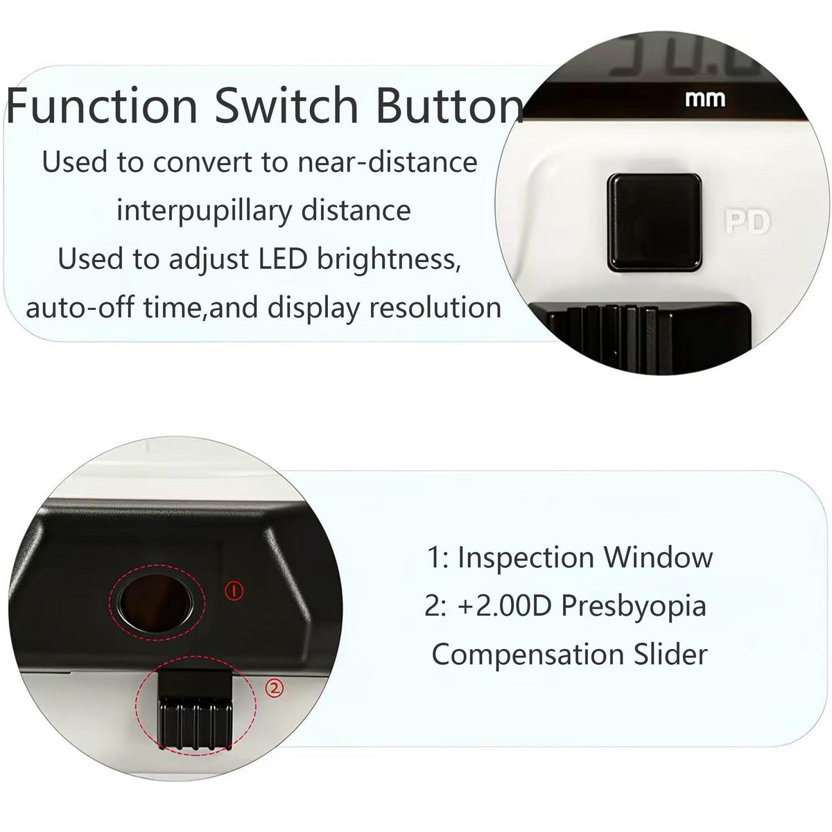Optical Digital Pupilometer 45~82mm PD Meter Optical Instrument