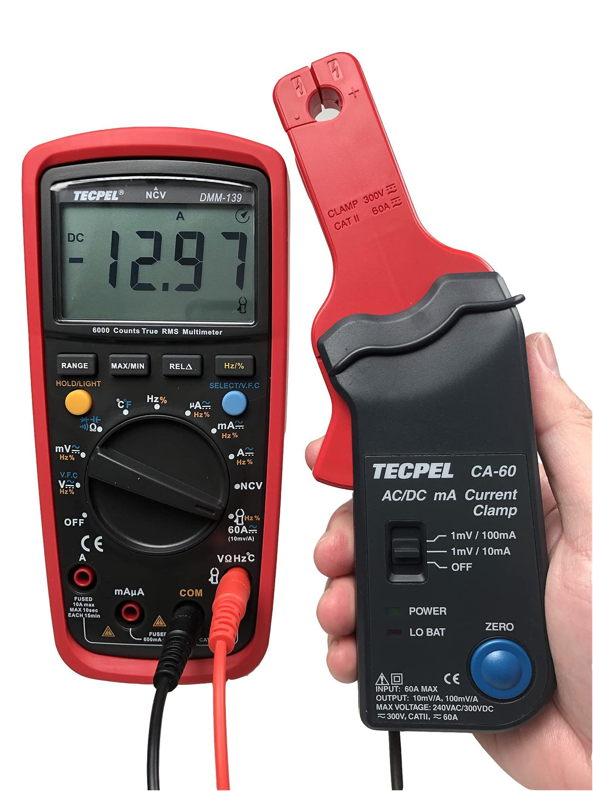 DMM-139 Digital Multimeter + CA-60 Current Clamp Transmitter 60A