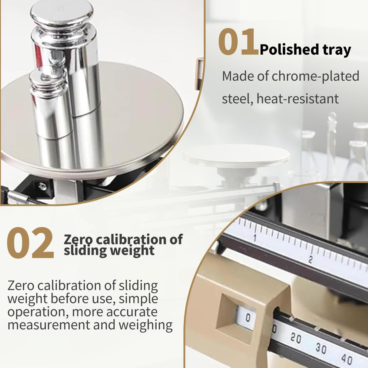 Two Pan Mechanical Balance, Lab Analytical Double Pan Scales