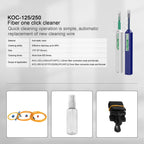 Fiber Optic Termination Kit FTTH Loss Kit JLT-15D +Optical Power Meter with RJ45 Network Testing (-70~+10dB) +1310/1550nm SM Fiber Light Source+200X Magnification Microscope+Cleaning Tools