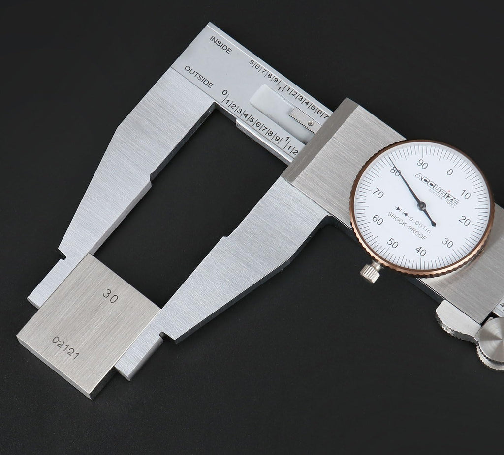 Accusize Heavy-Duty Dial Caliper, 0-24", Stainless Steel