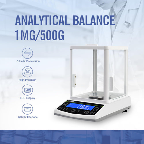 Analytical Balance 500g*0.001g Lab Scale 0.001g Accuracy (500g,1mg)
