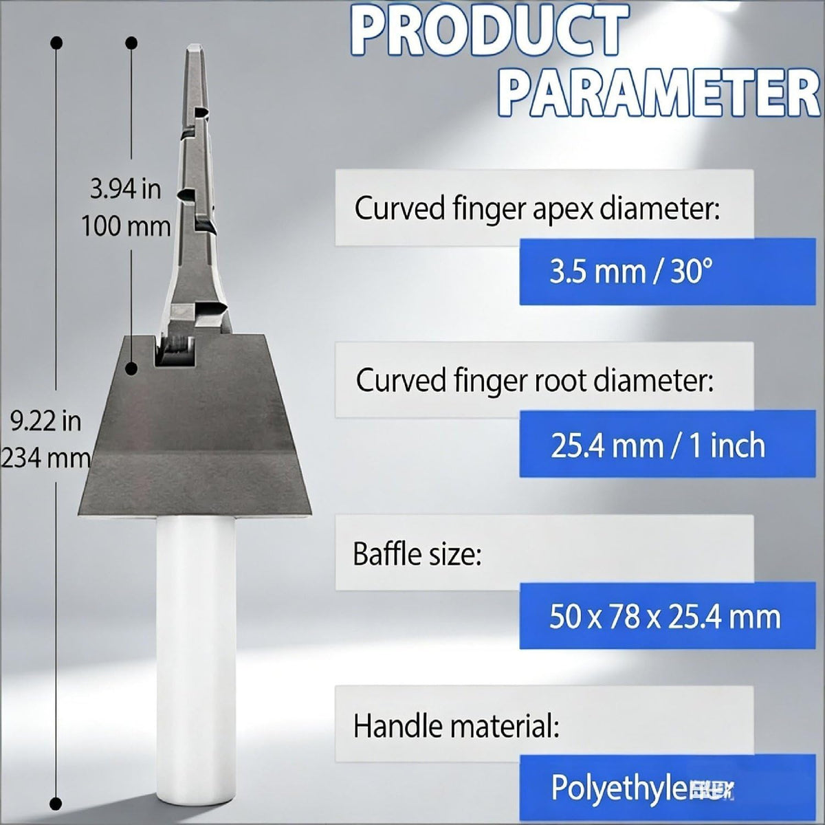 Test Probe - Bend Test Finger Accessibility Probe, Hinged Probe, Curved Finger Test for Electrical, Industrial, Scientific, Laboratory Use