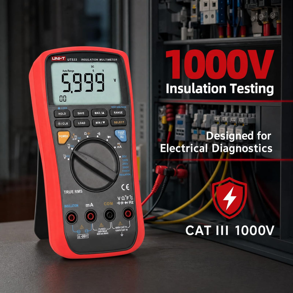UNI-T UT533 Insulation Multimeter, 1000V True RMS Digital Tester