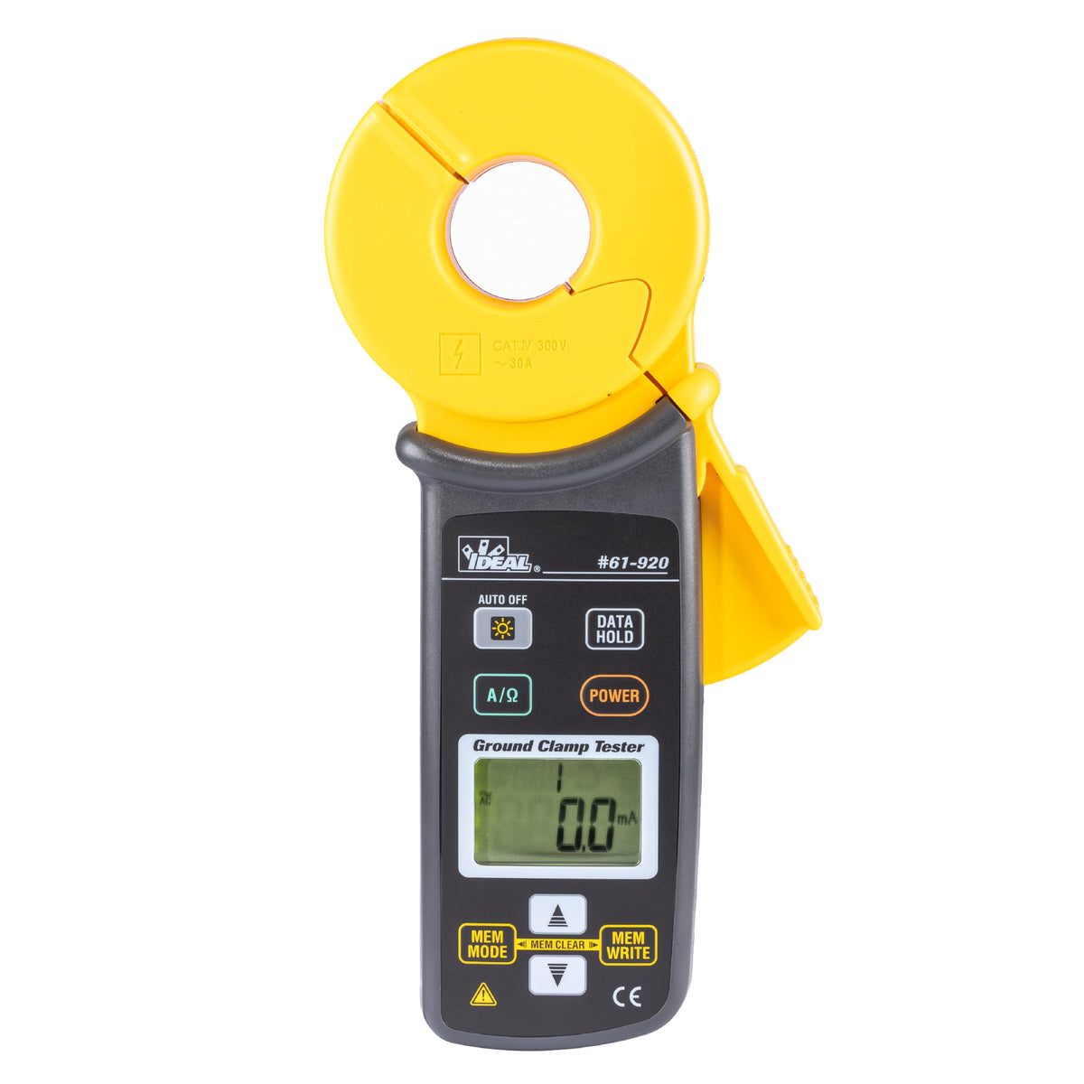 Ideal Electrical Ground Resistance Clamp Meter, Digital Auto-Ranging