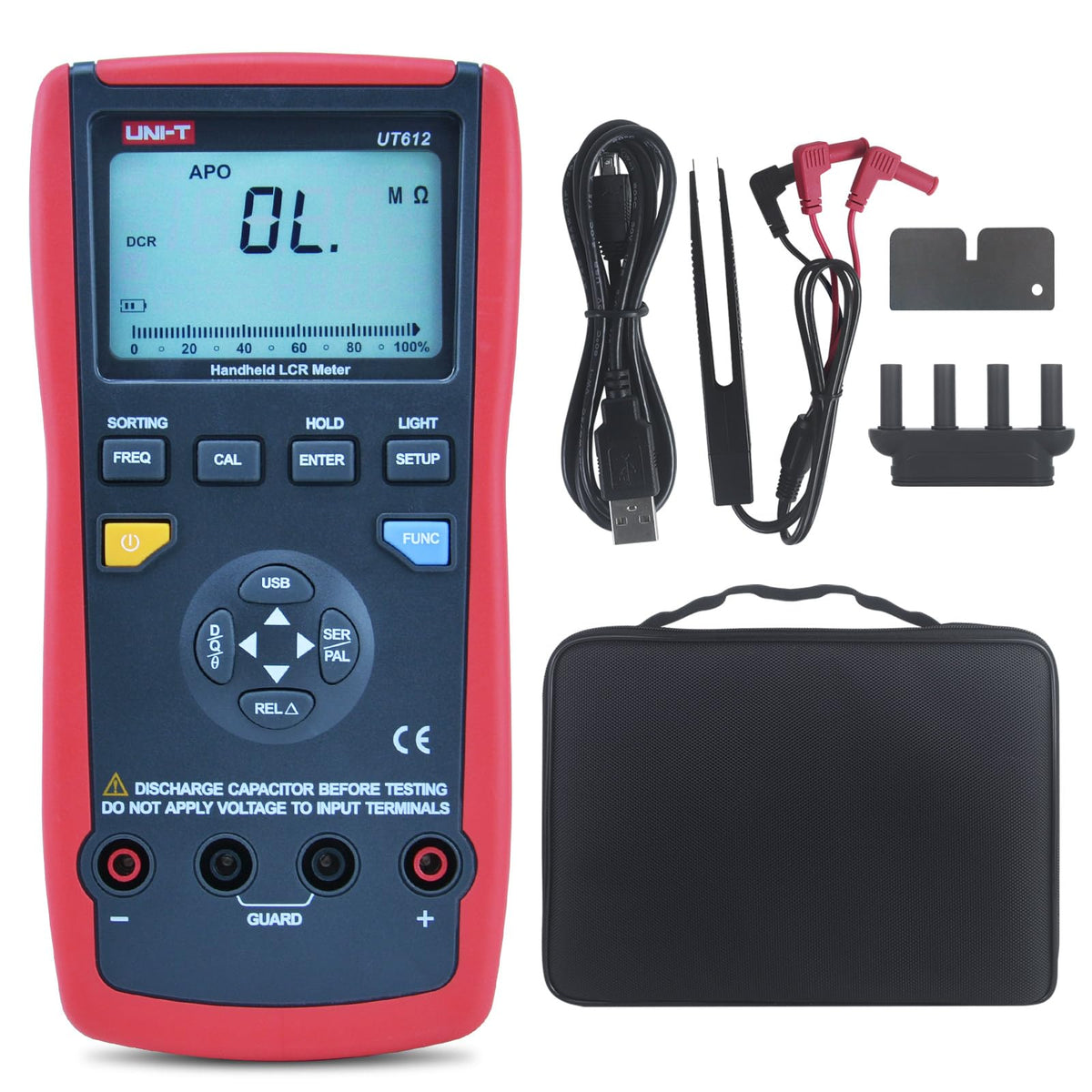 UNI-T UT612 Handheld LCR Meter, 20000 Counts Auto Check