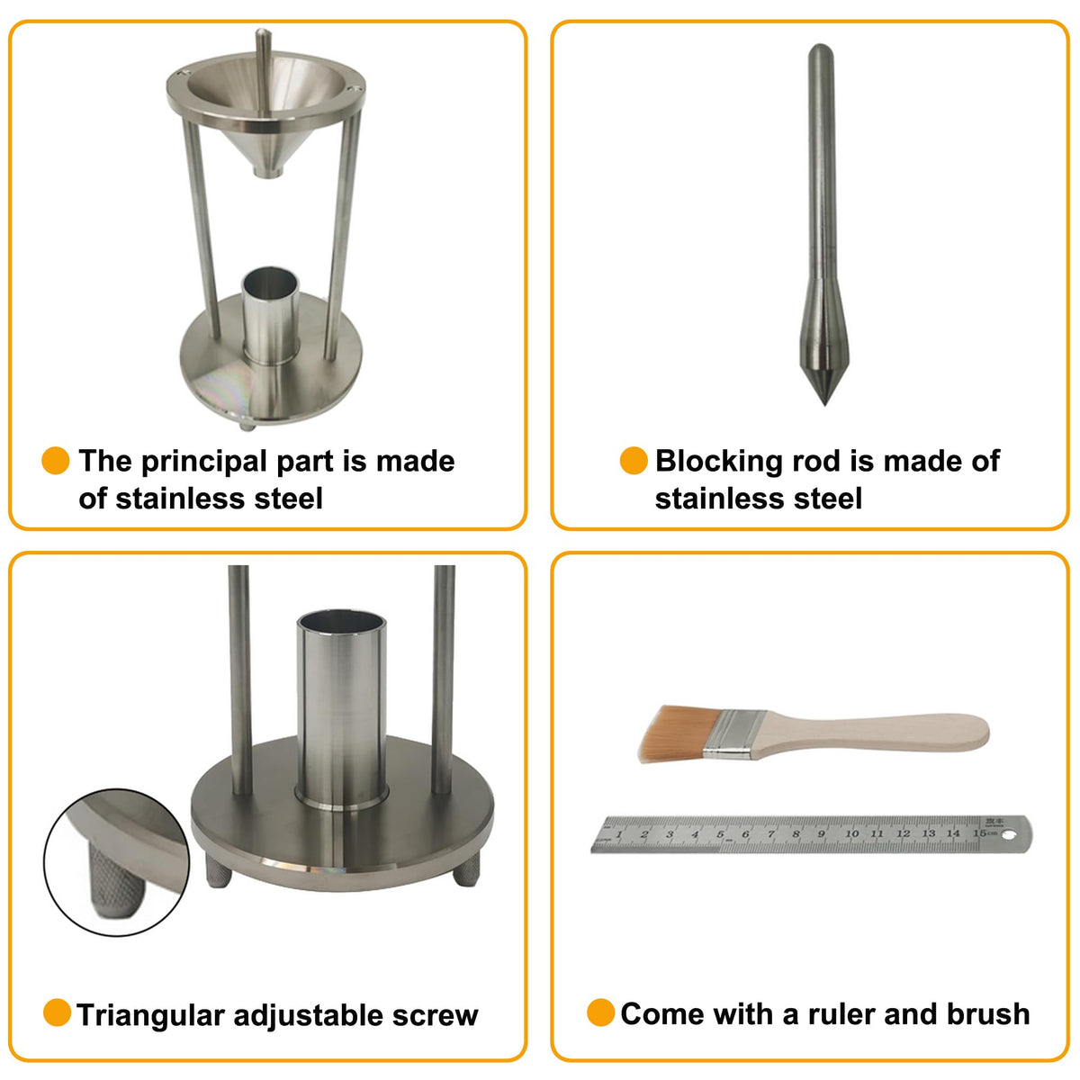 Powder Bulk Density Meter with Stainless Steel Material
