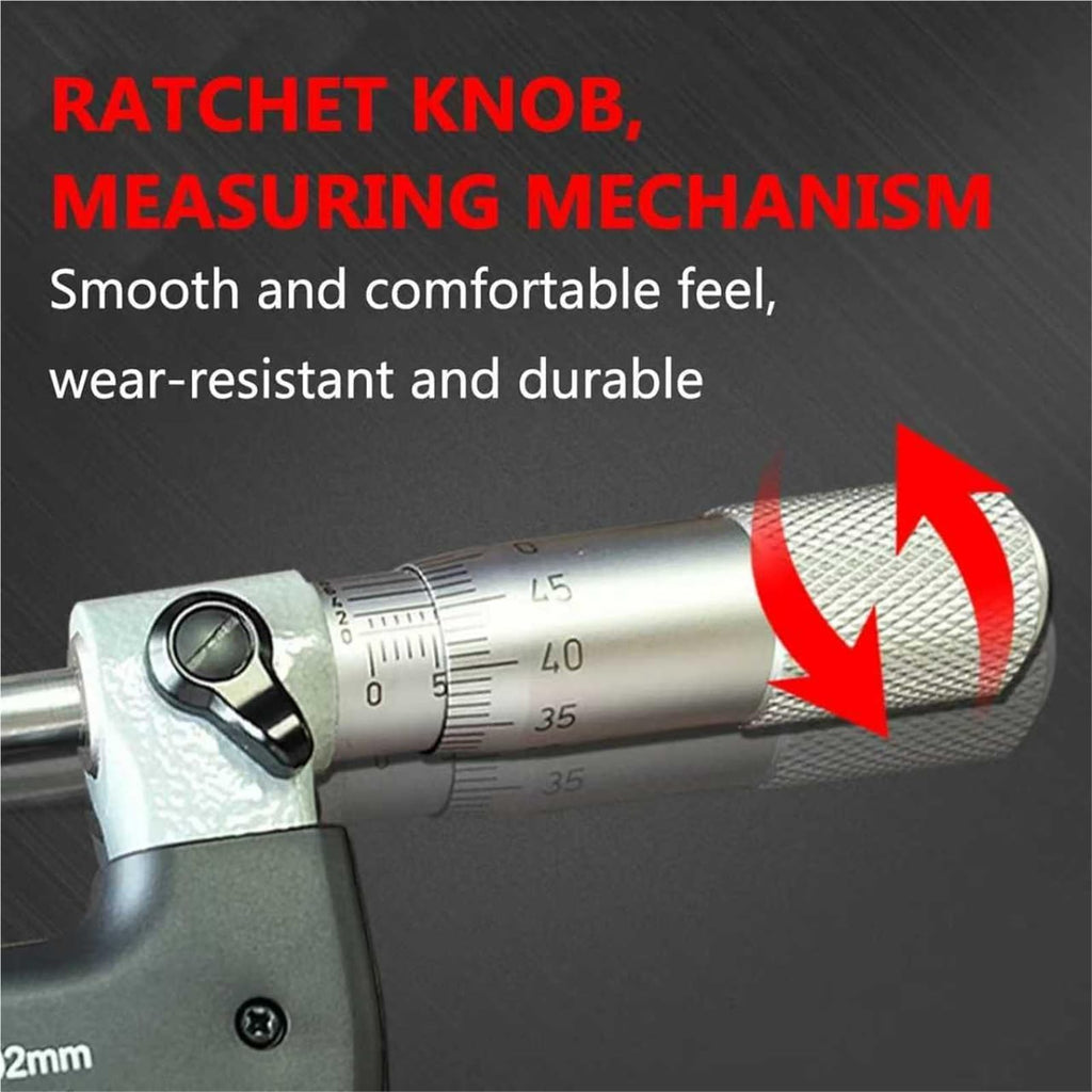 0-25mm Electronic Lever Micrometer, Digital Outside Micrometer, Gauge Measurement Tool, Resolution 0.0005mm, for Machining Workshops, Industrial Quality Inspection