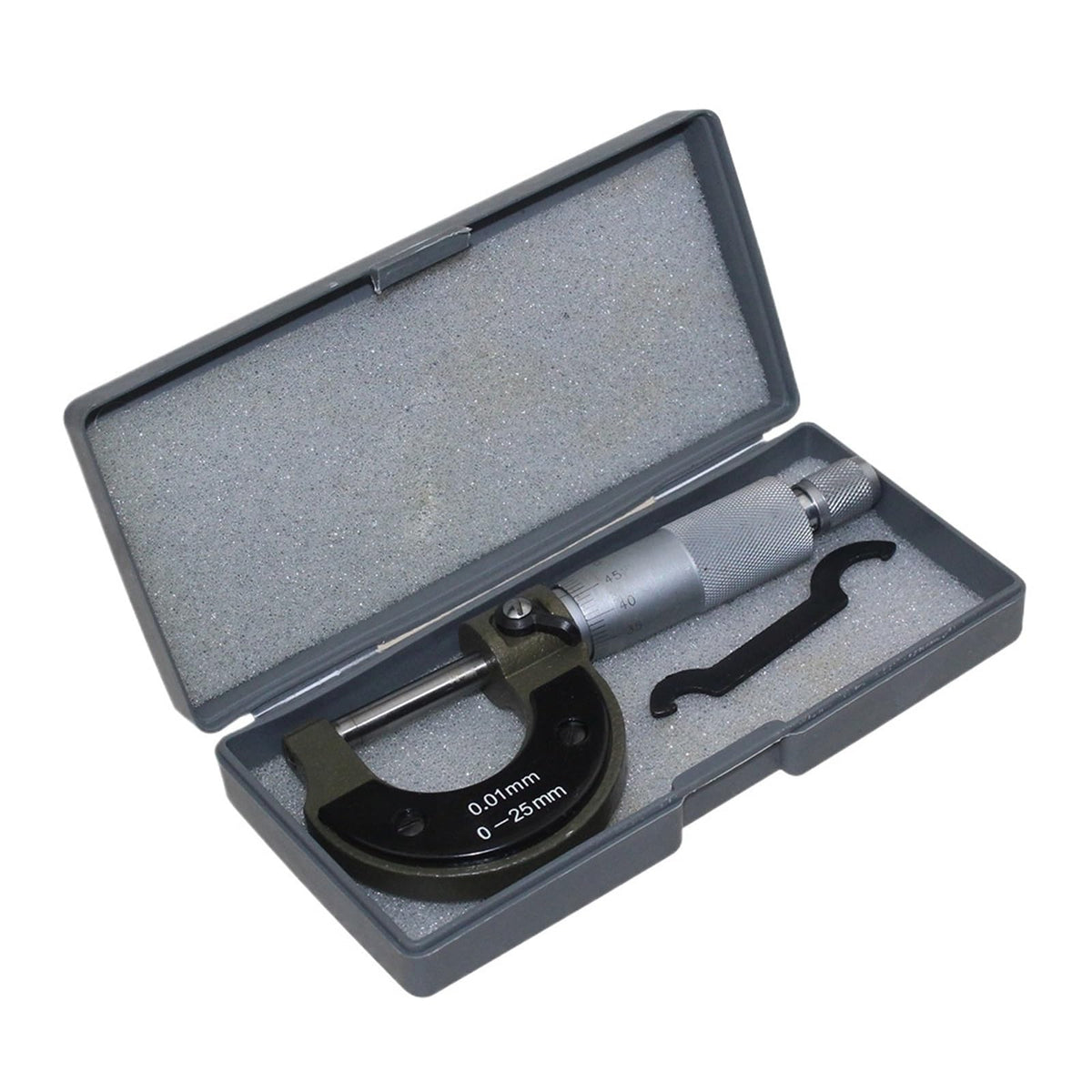 Tool Set 0-25mm 0.01mm Outside Micrometer – Vernier Caliper Measuring Tool with Box