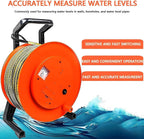 Water Level Meter, Steel Ruler Electric Water Level Gauge, Measures Depths from 10m to 300m, for Wells, Boreholes, Reservoirs & Pipes 150m