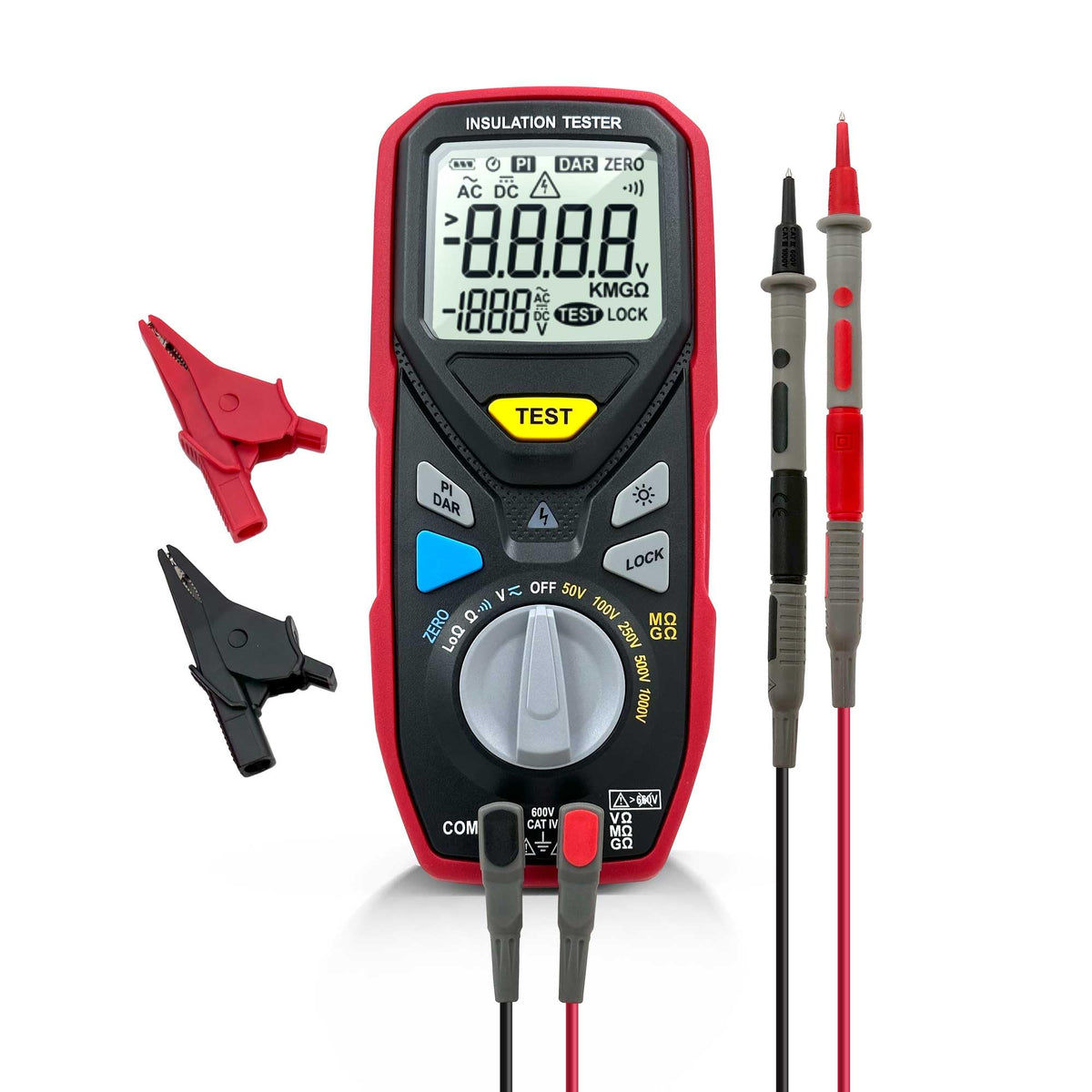 PerfectPrime IT365 Insulation Tester/Megger 50V, 100V, 250V, 500V and 1000V