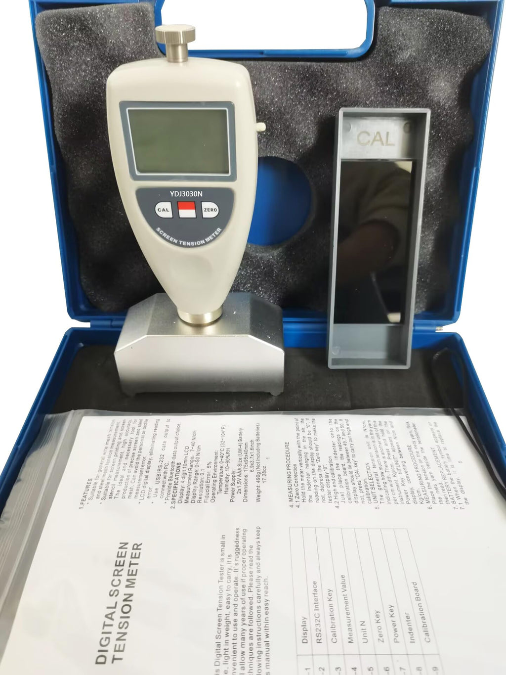 Digital Screen Tension Tester Wire Mesh Tension Meter with Measurement Range 7 to 40 N/cm