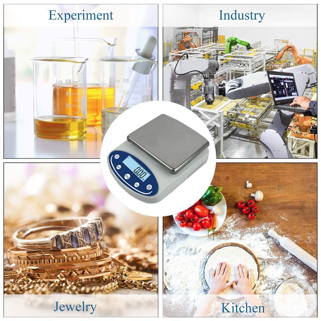 Analytical Balance Electronic Scientific Weighing Scale Digital Precision Industrial and Counting Lab for Laboratory Kitchen (2kg/0.01g)