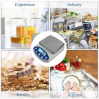 Analytical Balance Electronic Scientific Weighing Scale Digital Precision Industrial and Counting Lab for Laboratory Kitchen (2kg/0.01g)