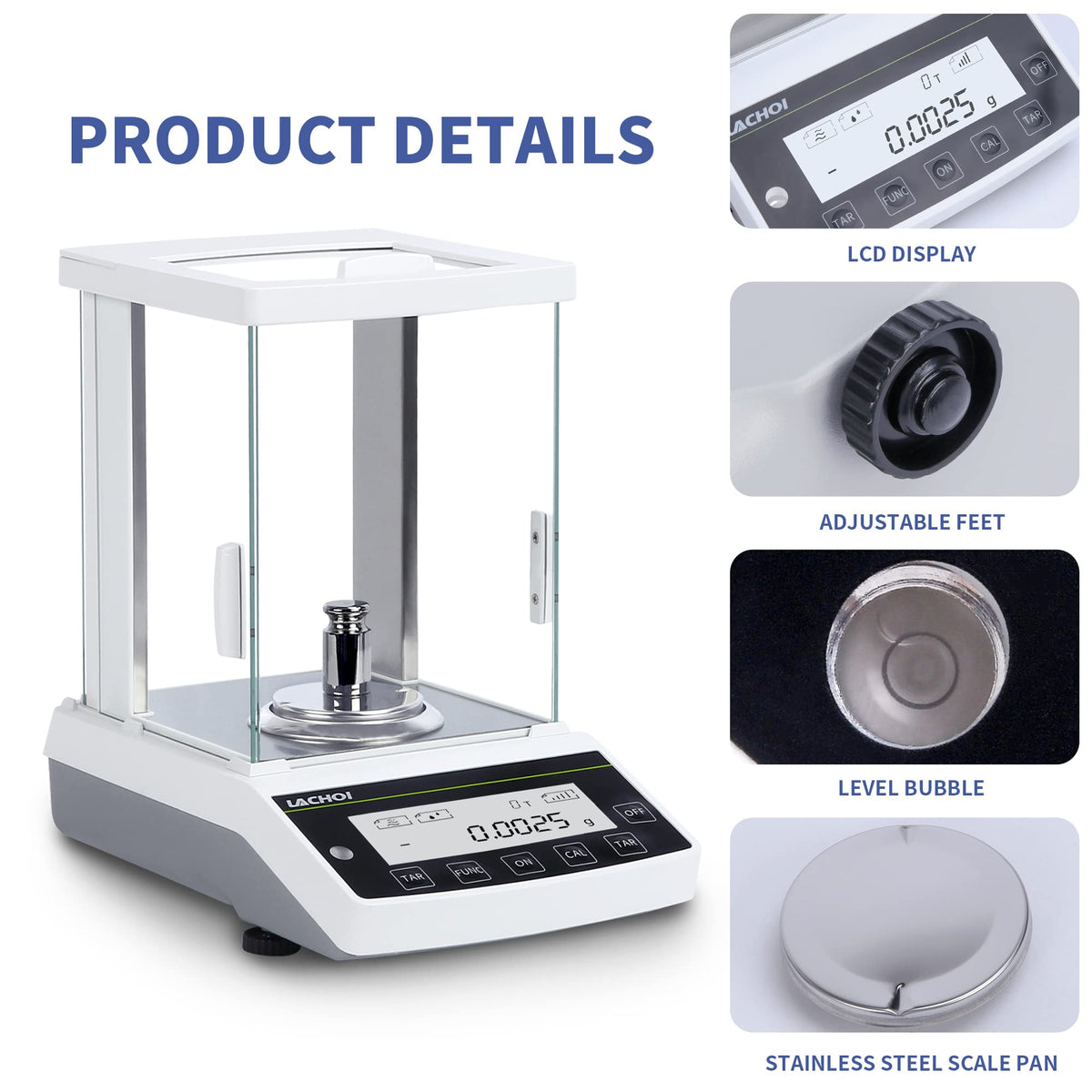 Analytical Balance 0.0001g 120g Precision Lab Scale 0.1mg Accuracy