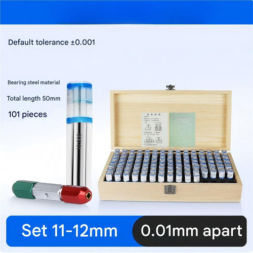 101 Pcs Pin Gauge Set 11-12Mm Range 0.01mm Increment ,for Router