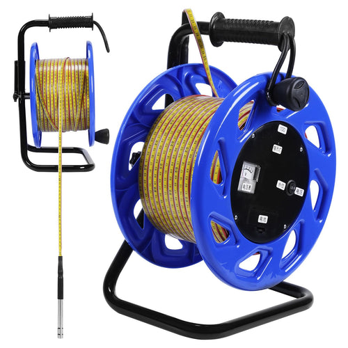 100m Water Level Measurement Gauge with Fixed Probe and Steel Tape Groundwater Level Measuring Instrument for Wells Boreholes Reservoirs and Pipes