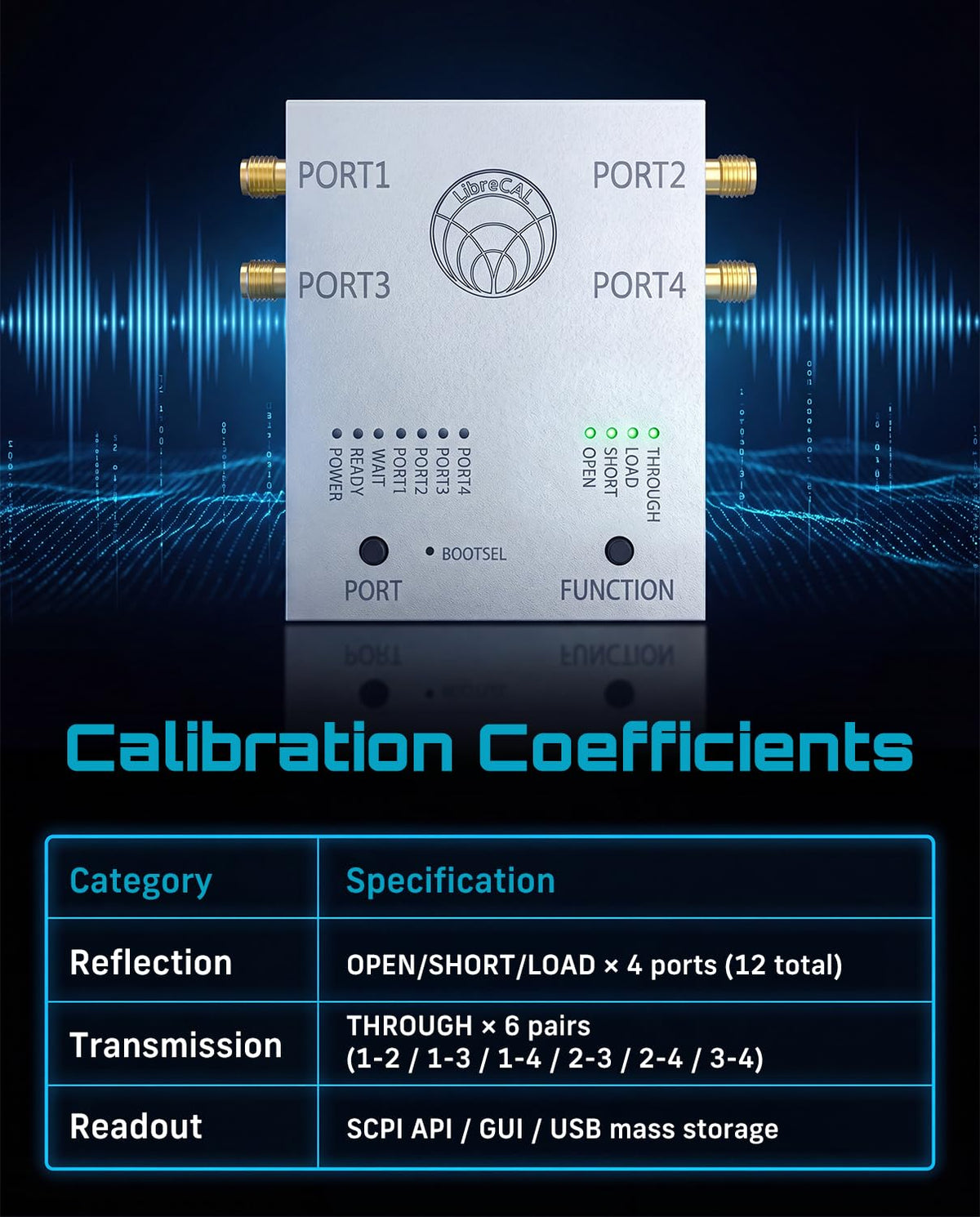 SEESII LibreCAL Electronic Calibration Kit 4-Port for LibreVNA