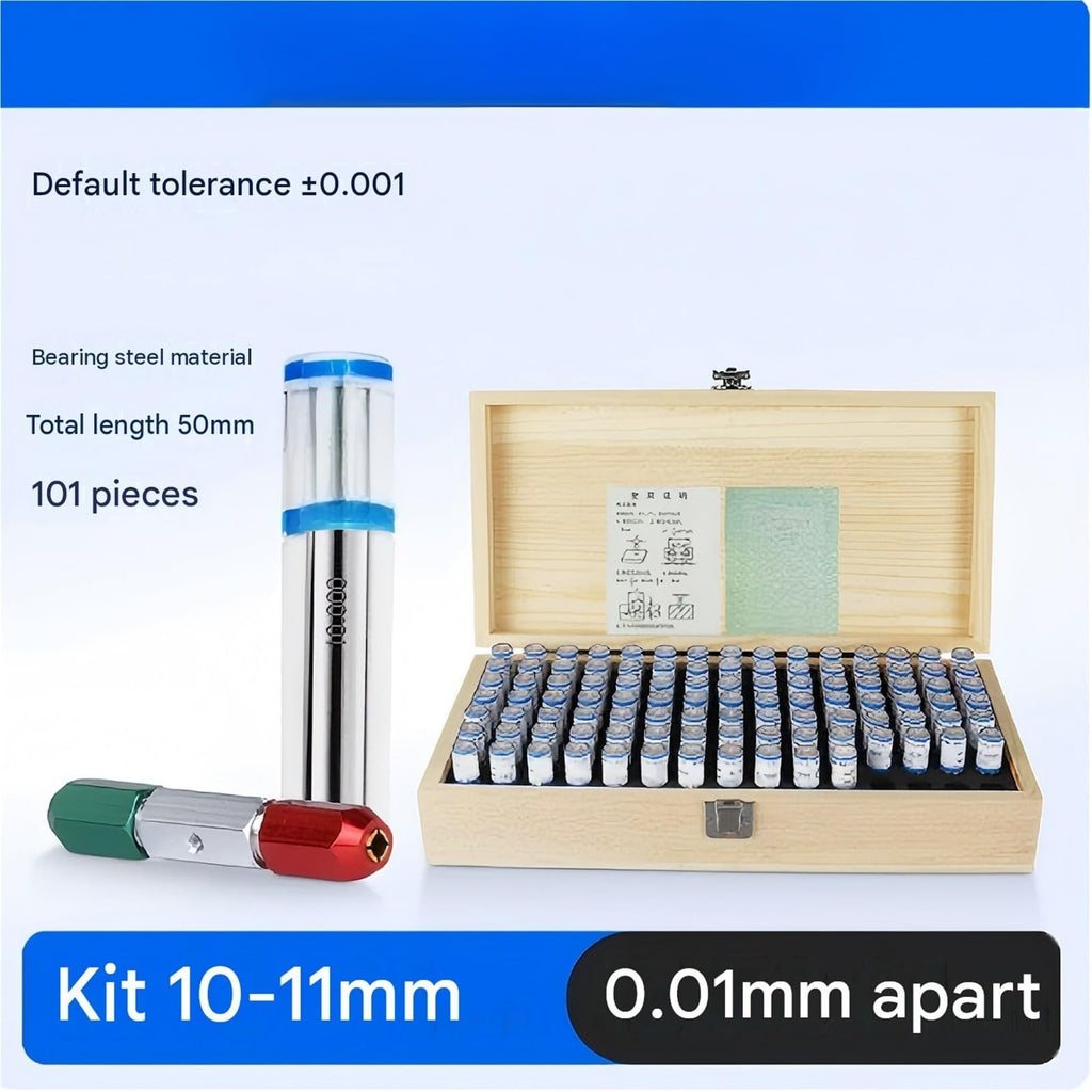101 Pcs Pin Gauge Set 10-11Mm Range 0.01mm Increment for Calibrating