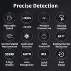 LCR Meter Handheld Digital Bridge Battery Internal Resistance Tester- 2-in-1 High-Precision Capacitance and Battery Tester(DQ02 KitII)