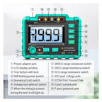 Resistance Meter, MH14 Electrical Insulation Resistance Tester Digital High-Precision Resistance Grounding Measuring Meter