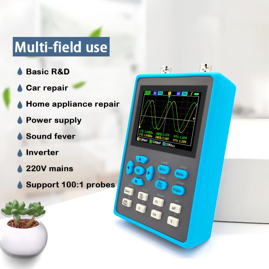 ZEEWEII DSO2512G 2.8 Inch Handheld Digital Oscilloscope 120M Bandwidth Dual Channel Oscilloscope Signal Generator Xymode(DSO2512G)