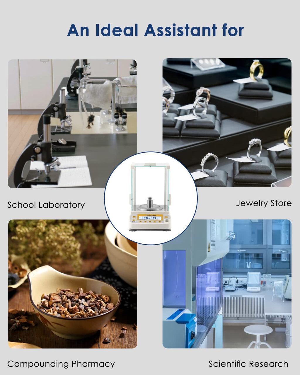 Digital Analytical Balance, 0.1mg Precise Electronic Scale for Lab/Pharmacy/Jewelry Store/Chemical Plant 0.0001g (120g/0.0001g)