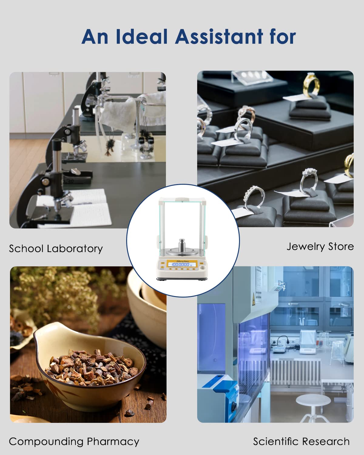 Digital Analytical Balance, 0.1mg Precise Electronic Scale for Lab/Pharmacy/Jewelry Store/Chemical Plant 0.0001g (120g/0.0001g)