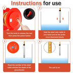 10M Underground Water Level Gauge with Stainless Steel Probe & Steel Tape, Depth Measurement Tool for Well Repair, Audible Signal & Voltmeter Features