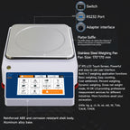 3kg x 0.01g smart laboratory analytical balance scales with Basic weighing, Counting, Cost settlement, Percent , Dynamic , Gross net weight mode, HI OK LO limit alarm, RS232