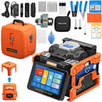 Fusion Splicer AUA-70F Toolbox Kit with Auto Focus & 6 Motor Core Alignment Fiber Fusion Splicer 8S Automatic FTTH Fiber Optical Welding Splicing