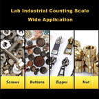 Accurate Electronic Scale Laboratory LCD Display Balance Weighting and Counting Scale - Digital Precision Industrial/Gold Scales for Scientific Use ，3Kg/0.1G