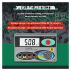 Resistance Tester, DY4100 Digital Meg-ohmmeter Meters Earth Resistance Tester Cable High Voltage Meter Ground Insulation