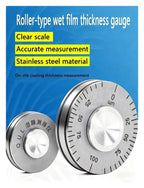Wet Film Wheel Thickness Gauge Roller Type Wet Film Thickness Gauge Wheel Gauge for Coatings Paint Vanish Thickness(0—50um)