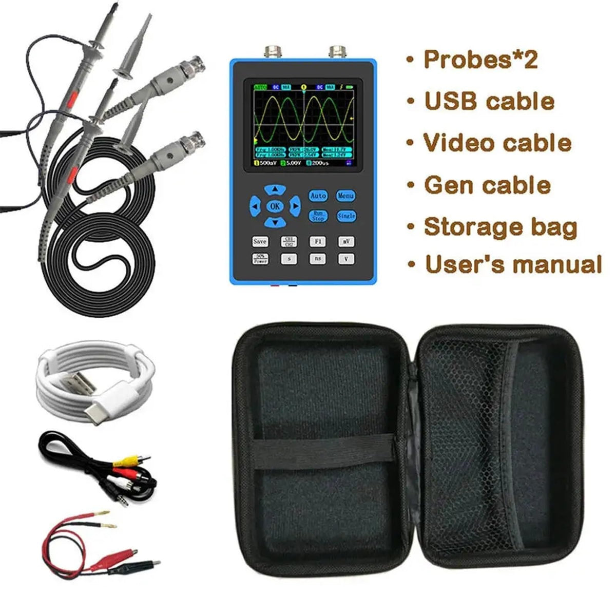 LCR Meter, Digital LCR Bridge Tester Resistance Inductance Capacitance Meter ESR Test Kit with Built-in Battery