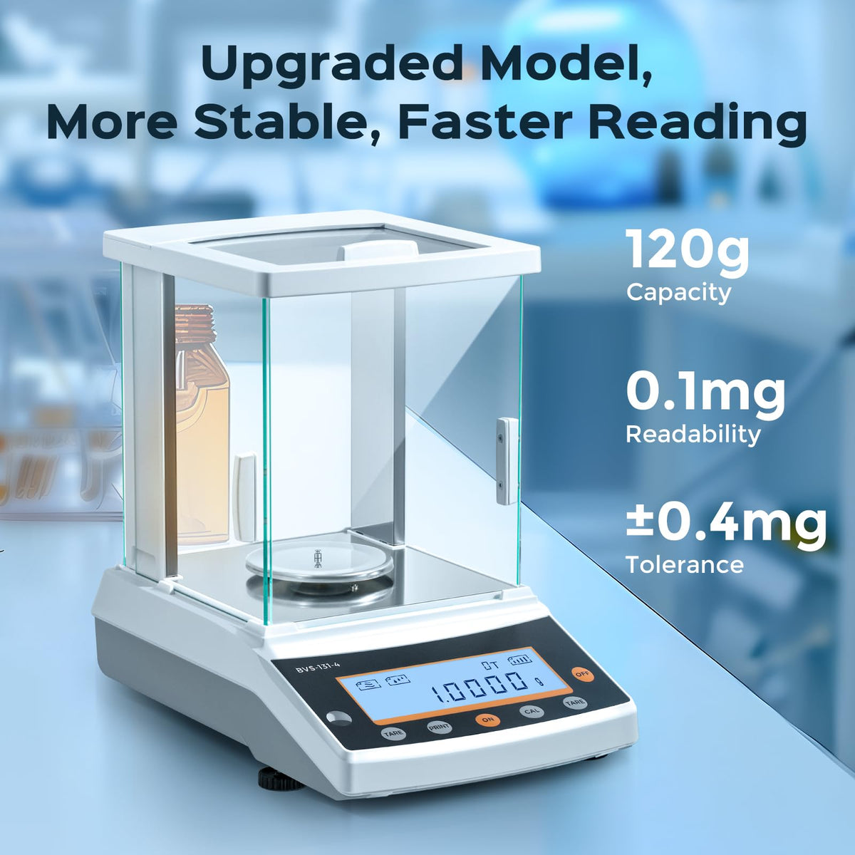 Analytical Balance 120g x 0.0001g Scale with RS232 & Percentage