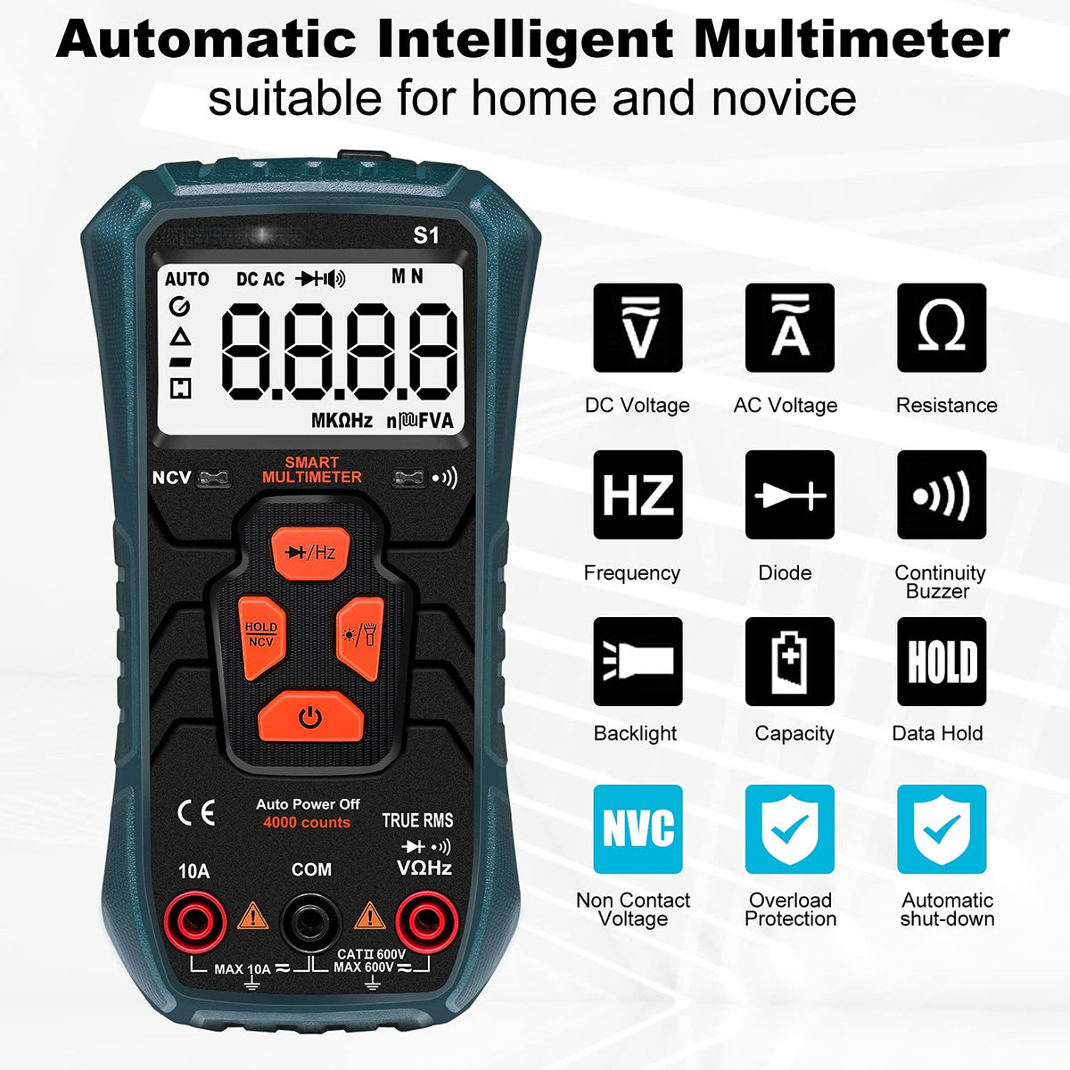 High-PrecisionDigital Multimeter S1 Automatic Smart MultimeterHousehold Electrician Multimeter