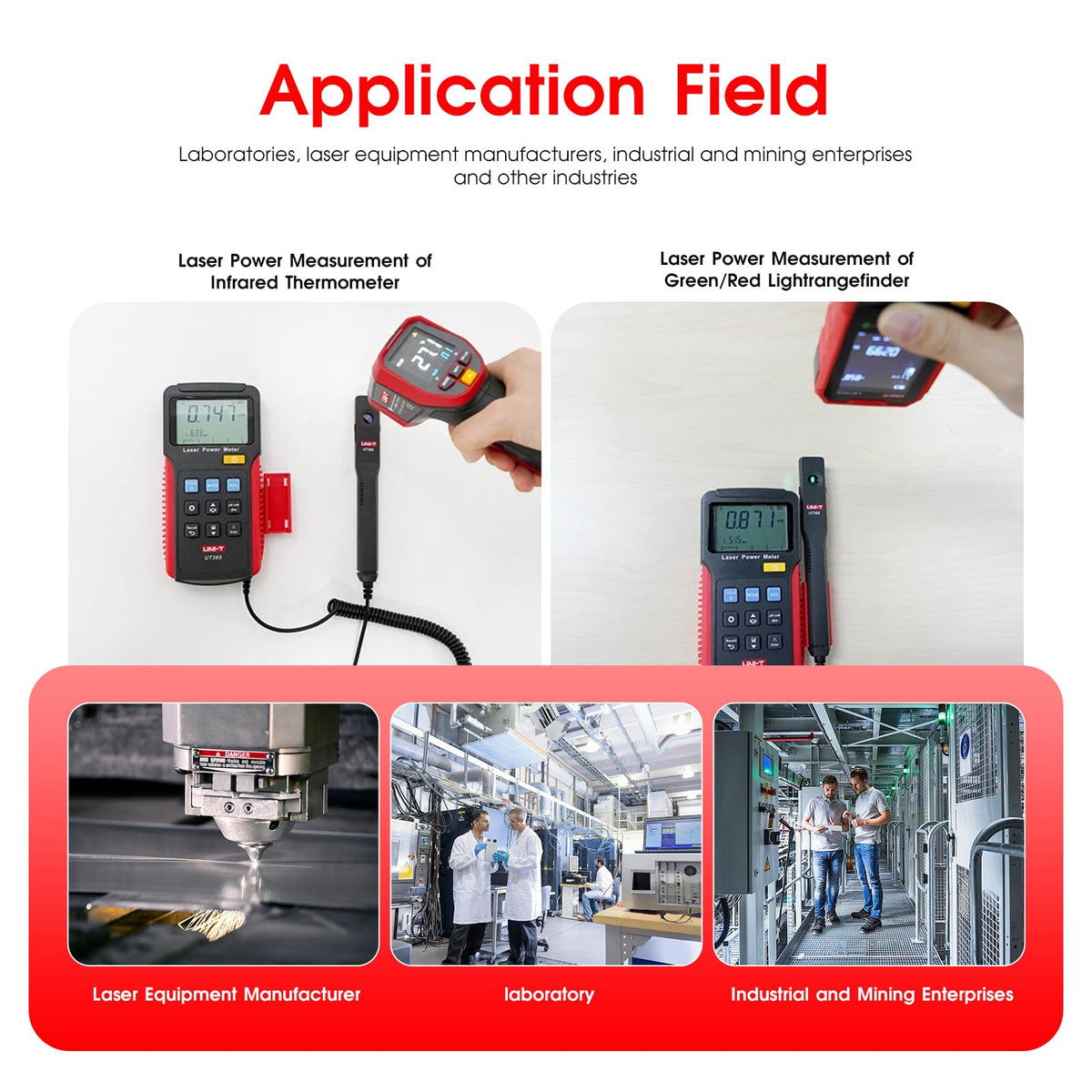 UNI-T UT385 Laser Power Meter, Split Sensor, LCD Display