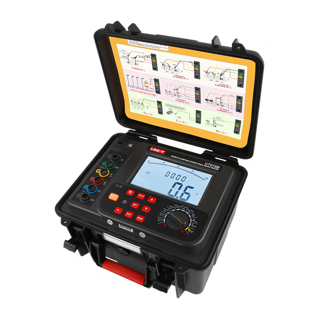 UNI-T Uni-Trend UT575B Double Clamp Multifunctional Ground Resistance Tester ResistanceTester Waterproof Double Clamp Ground Resistance Meter