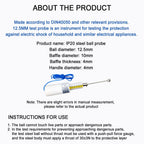 Accessibility Probe for Electrical Safety Testing, Stainless Steel Sphere, 12.5mm, 50N Force, Ideal for Industrial Scientific Applications