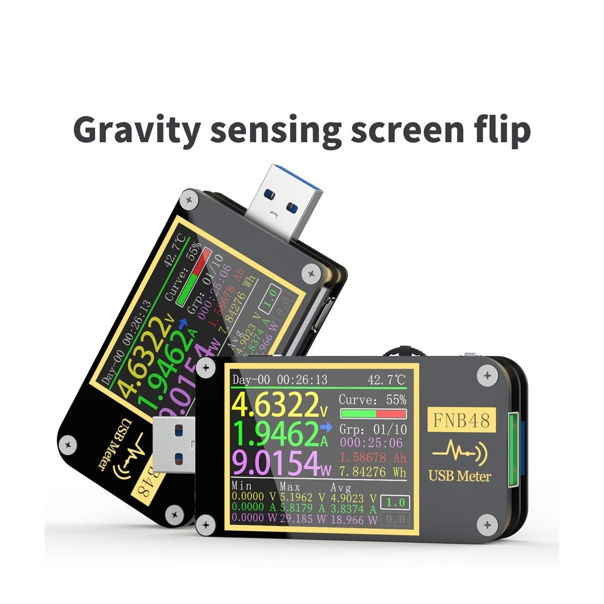 Voltmeter FNB48 PD Trigger QC4 + PD3.0 2. PPS Fast Charging Protocol Capacity USB Test Ammeter Current and Voltage Meter