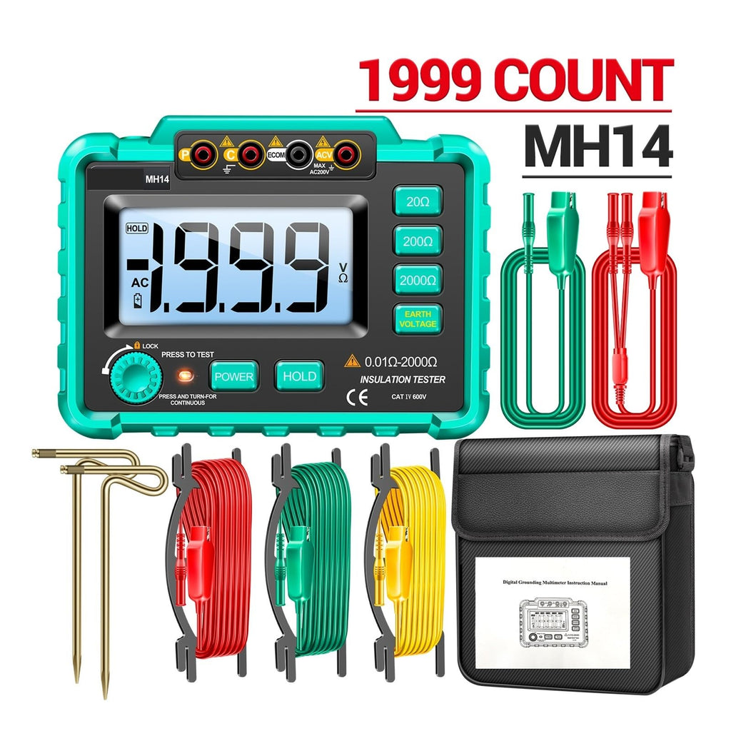 MH14 Electrical Insulation Resistance Tester Digital High-Precision Resistance Grounding Voltage Measuring Meter