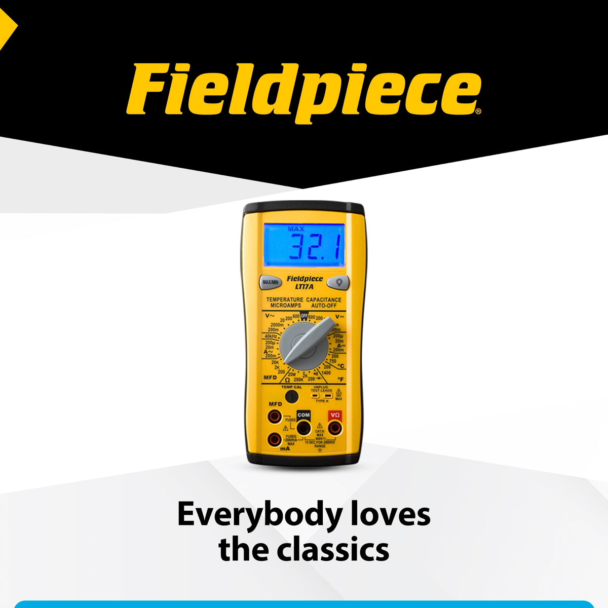 Fieldpiece LT17A Classic Style Digital Multimeter w/Temp, MFD, Microamps, Frequency