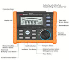 High Voltage Resistance Meter Tester Megohmmeter MS5205 Insulation Resistance Tester 2500V Analog Digital Megohmmeter 0.01-100G Ohm Test Automatically Calculate PI/DAR