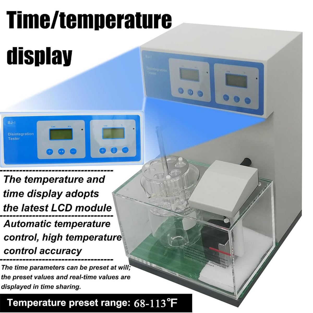 Tablet Disintegration Tester with Automatic Timed Shutdown 110V