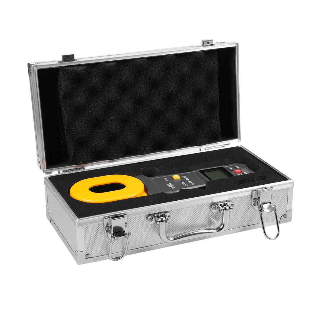 Weytoll Ground Earth Resistance Tester 500 Groups Data Storage Multifunction Digital Clamp Meter with LCD Display Alarm Clamp Ammeter for Electric Power Telecommunications Meteorology Oil Field