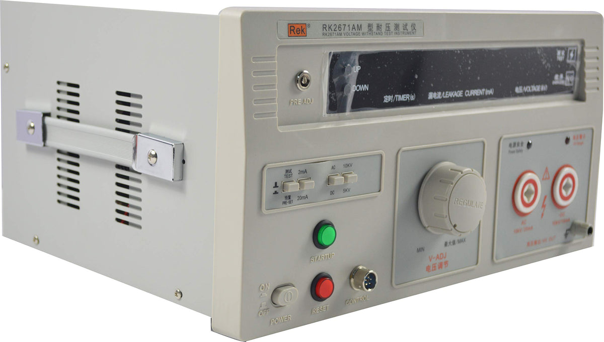 INTBUYING RK2671AM Withstand Hi-Pot 10KV Tester Withstand Voltage Digital Display Current Hi-Pot Insulation Resistance Testing Equitment 110V