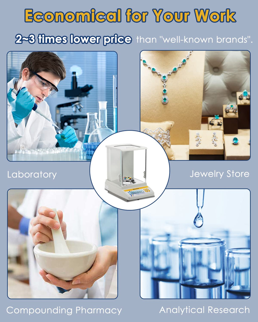 Analytical Balance 120g/0.1mg Precise Digital Balance Lab Scale for Laboratory Pharmacy Jewelry Store Chemical Plant 110v