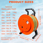 Well Water Level Gauge, Fixed Probe with Steel Tape, Accurate Liquid Level Measurement Tool for Industrial Use, 20 Meters