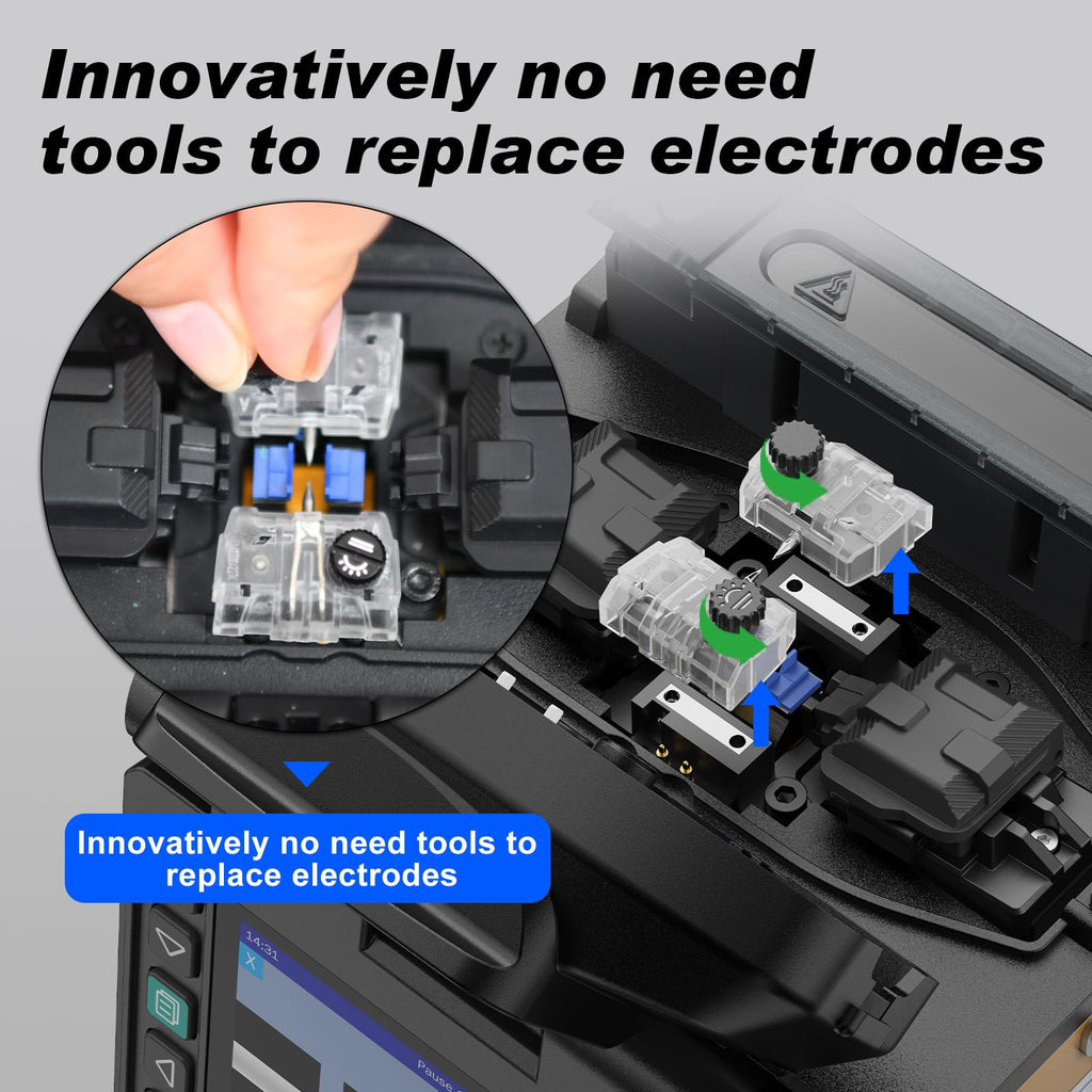 1310 1550nm 26 24dB Multi-Functional JILONG OTDR with OPM OLS V-F-L and Fiber Optical Fiber Fusion Splicer Core Alignment Splicing Loss 0.01dB Electrodes 48000 Times